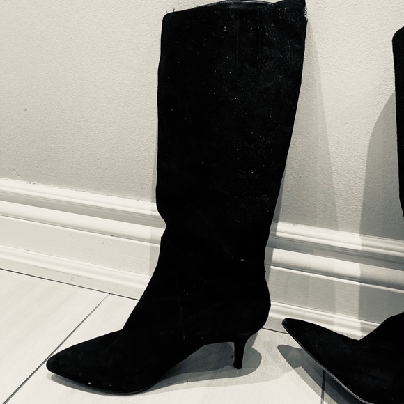 NINE WEST - LONG BLACK HEELED BOOTS - Picture 3 of 3